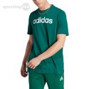 Koszulka męska adidas Essentials Single Jersey Linear Embroidered Logo Tee zielona IJ8658 Adidas