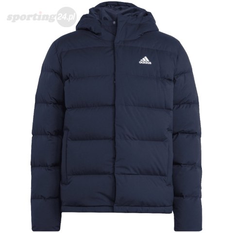 Kurtka męska adidas Helionic Hooded Down granatowa HG8750 Adidas