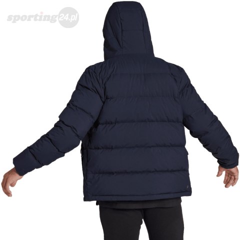 Kurtka męska adidas Helionic Hooded Down granatowa HG8750 Adidas Kurtka męska adidas Helionic Hooded Down granatowa HG8750 Adidas