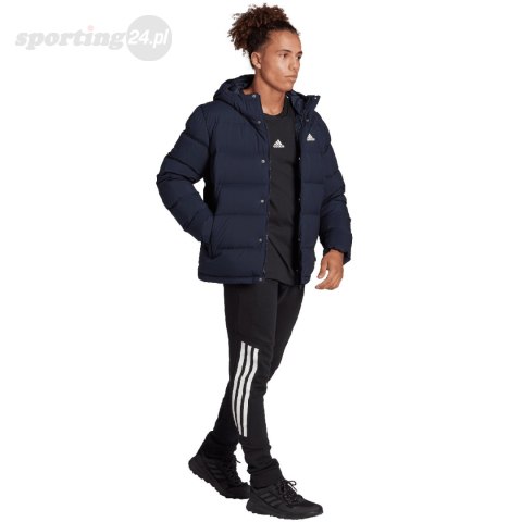 Kurtka męska adidas Helionic Hooded Down granatowa HG8750 Adidas Kurtka męska adidas Helionic Hooded Down granatowa HG8750 Adidas