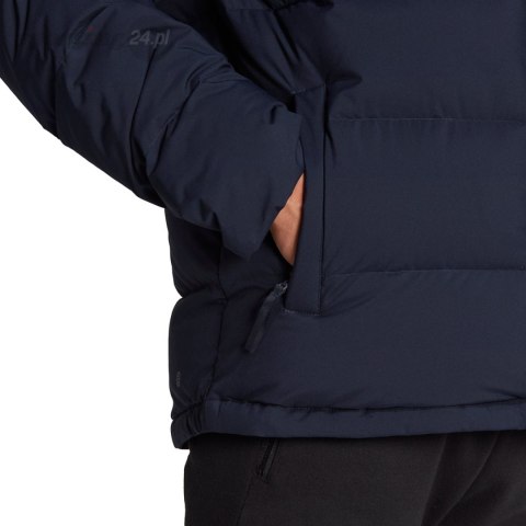 Kurtka męska adidas Helionic Hooded Down granatowa HG8750 Adidas Kurtka męska adidas Helionic Hooded Down granatowa HG8750 Adidas