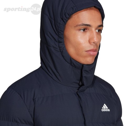 Kurtka męska adidas Helionic Hooded Down granatowa HG8750 Adidas Kurtka męska adidas Helionic Hooded Down granatowa HG8750 Adidas