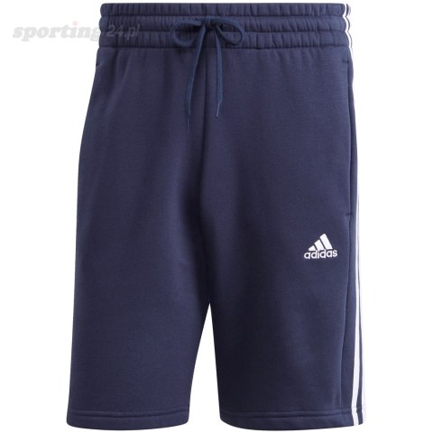 Spodenki męskie adidas Essentials Fleece 3-Stripes Shorts granatowe IJ6484 Adidas