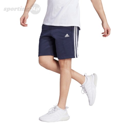 Spodenki męskie adidas Essentials Fleece 3-Stripes Shorts granatowe IJ6484 Adidas Spodenki męskie adidas Essentials Fleece 3-Stripes Shorts granatowe IJ6484 Adidas
