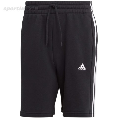 Spodenki męskie adidas Essentials Fleece 3-Stripes czarne IB4026 Adidas Spodenki męskie adidas Essentials Fleece 3-Stripes czarne IB4026 Adidas
