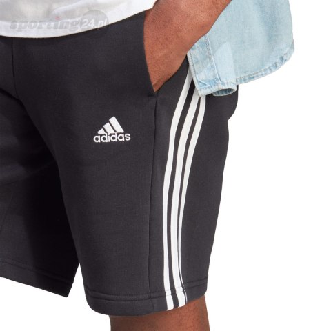 Spodenki męskie adidas Essentials Fleece 3-Stripes czarne IB4026 Adidas Spodenki męskie adidas Essentials Fleece 3-Stripes czarne IB4026 Adidas