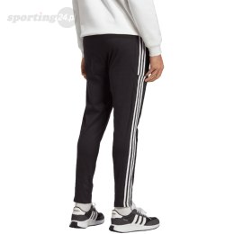 Spodnie męskie adidas Essentials Single Jersey Tapered Open Hem 3-Stripes czarne IC0044 Adidas