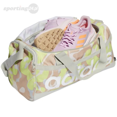 Torba adidas Linear Graphic Duffel S beżowo-brązowo-żółta IJ5638 Adidas Torba adidas Linear Graphic Duffel S beżowo-brązowo-żółta IJ5638 Adidas