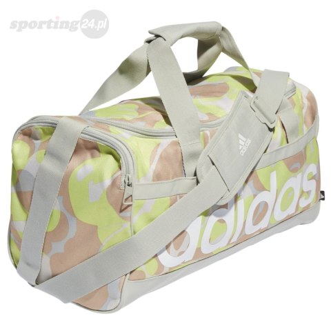 Torba adidas Linear Graphic Duffel S beżowo-brązowo-żółta IJ5638 Adidas Torba adidas Linear Graphic Duffel S beżowo-brązowo-żółta IJ5638 Adidas