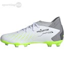 Buty piłkarskie dla dzieci adidas Predator Accuracy.3 FG biało-szare IE9504 Adidas