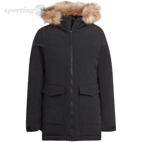 Kurtka damska adidas Parka Hooded Fur czarna IJ8260 Adidas