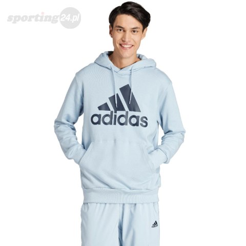 Bluza męska adidas Essentials French Terry Big Logo Hoodie błękitna IS1352 Adidas Bluza męska adidas Essentials French Terry Big Logo Hoodie błękitna IS1352 Adidas