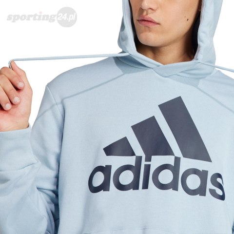 Bluza męska adidas Essentials French Terry Big Logo Hoodie błękitna IS1352 Adidas Bluza męska adidas Essentials French Terry Big Logo Hoodie błękitna IS1352 Adidas