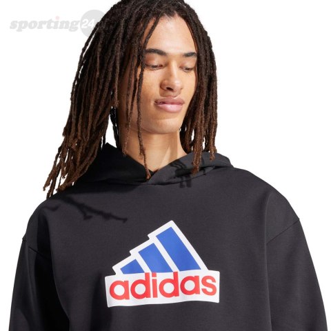 Bluza męska adidas FI BOS HD OLY czarna IS3233 Adidas Bluza męska adidas FI BOS HD OLY czarna IS3233 Adidas