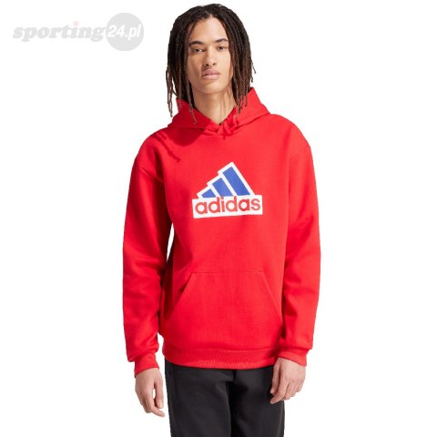 Bluza męska adidas FI BOS HD OLY czerwona IS8338 Adidas Bluza męska adidas FI BOS HD OLY czerwona IS8338 Adidas