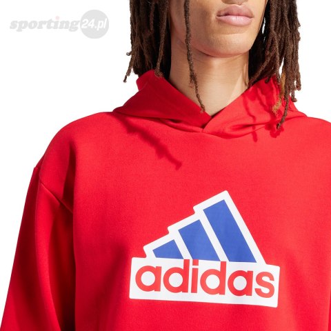 Bluza męska adidas FI BOS HD OLY czerwona IS8338 Adidas Bluza męska adidas FI BOS HD OLY czerwona IS8338 Adidas