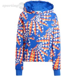 Bluza damska adidas Farm Hoodie niebiesko-pomarańczowa IQ4490 Adidas