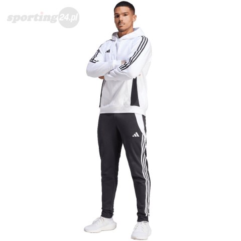 Bluza męska adidas Tiro 24 Sweat Hooded biała IR7547 Adidas teamwear Bluza męska adidas Tiro 24 Sweat Hooded biała IR7547 Adidas teamwear
