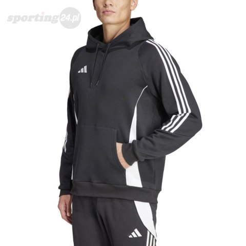 Bluza męska adidas Tiro 24 Sweat Hooded czarna IJ7673 Adidas teamwear Bluza męska adidas Tiro 24 Sweat Hooded czarna IJ7673 Adidas teamwear