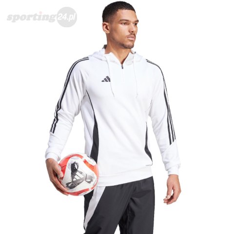 Bluza męska adidas Tiro 24 Training Hooded biała IR9399 Adidas teamwear Bluza męska adidas Tiro 24 Training Hooded biała IR9399 Adidas teamwear