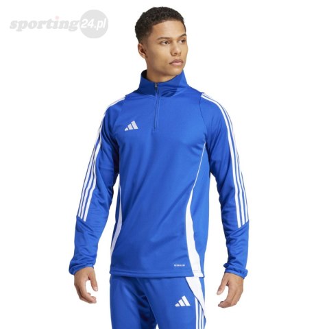 Bluza męska adidas Tiro 24 Training Top niebiesko-biała IS1042 Adidas teamwear Bluza męska adidas Tiro 24 Training Top niebiesko-biała IS1042 Adidas teamwear