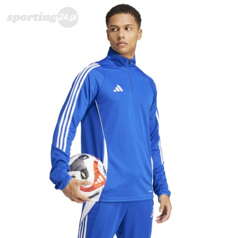 Bluza męska adidas Tiro 24 Training Top niebiesko-biała IS1042 Adidas teamwear Bluza męska adidas Tiro 24 Training Top niebiesko-biała IS1042 Adidas teamwear