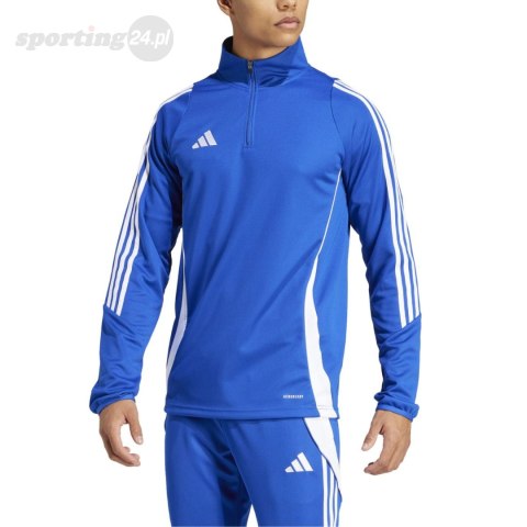 Bluza męska adidas Tiro 24 Training Top niebiesko-biała IS1042 Adidas teamwear Bluza męska adidas Tiro 24 Training Top niebiesko-biała IS1042 Adidas teamwear