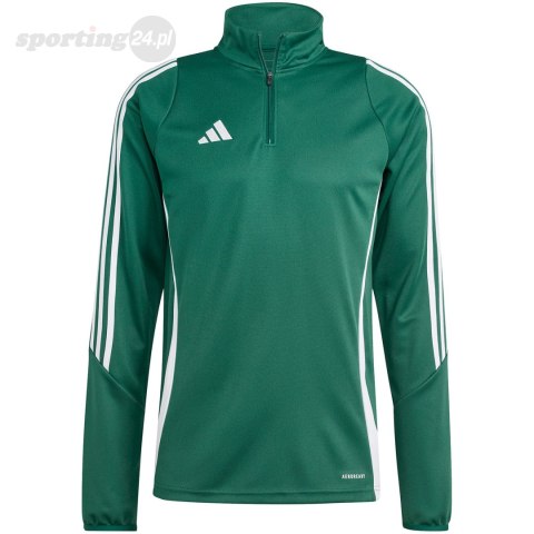Bluza męska adidas Tiro 24 Training Top zielono-biała IS1040 Adidas teamwear Bluza męska adidas Tiro 24 Training Top zielono-biała IS1040 Adidas teamwear