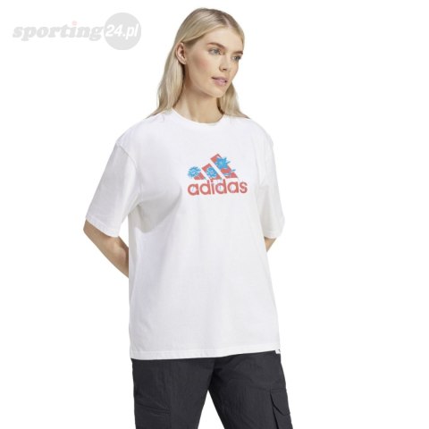 Koszulka damska adidas Flower Pack Badge of Sport biała IT1421 Adidas Koszulka damska adidas Flower Pack Badge of Sport biała IT1421 Adidas