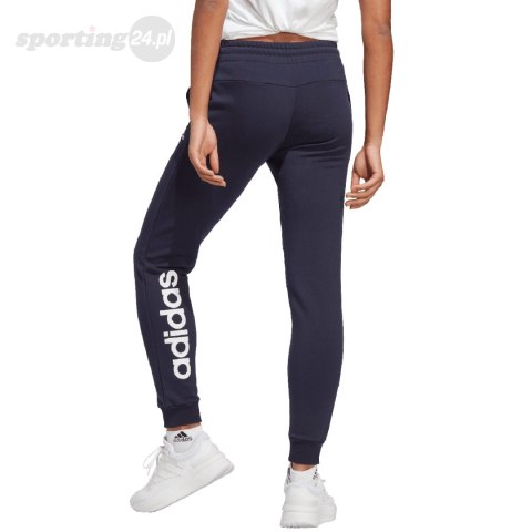 Spodnie damskie adidas Essentials Linear French Terry Cuffed granatowe IC6869 Adidas Spodnie damskie adidas Essentials Linear French Terry Cuffed granatowe IC6869 Adidas
