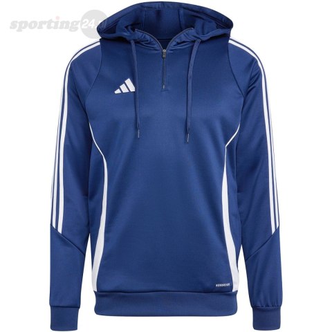 Bluza męska adidas Tiro 24 Training Hooded niebieska IR9398 Adidas teamwear Bluza męska adidas Tiro 24 Training Hooded niebieska IR9398 Adidas teamwear