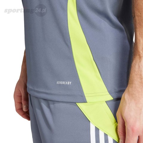 Koszulka męska adidas Tiro 24 Jersey szara IV6951 Adidas teamwear Koszulka męska adidas Tiro 24 Jersey szara IV6951 Adidas teamwear