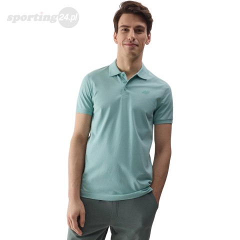 Koszulka męska polo 4F M129 mięta 4FWSS24TPTSM129 47S 4F Koszulka męska polo 4F M129 mięta 4FWSS24TPTSM129 47S 4F