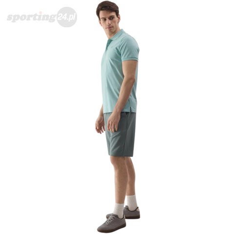 Koszulka męska polo 4F M129 mięta 4FWSS24TPTSM129 47S 4F Koszulka męska polo 4F M129 mięta 4FWSS24TPTSM129 47S 4F