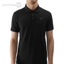 Koszulka męska polo 4F M130 głęboka czerń 4FWSS24TPTSM130 20S 4F Koszulka męska polo 4F M130 głęboka czerń 4FWSS24TPTSM130 20S 4F