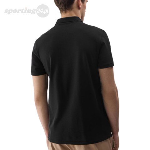 Koszulka męska polo 4F M130 głęboka czerń 4FWSS24TPTSM130 20S 4F Koszulka męska polo 4F M130 głęboka czerń 4FWSS24TPTSM130 20S 4F