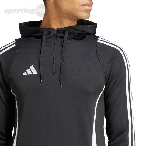 Bluza męska adidas Tiro 24 Training Hooded czarna IJ9957 Adidas teamwear Bluza męska adidas Tiro 24 Training Hooded czarna IJ9957 Adidas teamwear