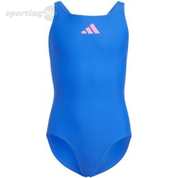 Kostium kąpielowy dla dziewczynki adidas Solid Small Logo niebieski IQ3973 Adidas