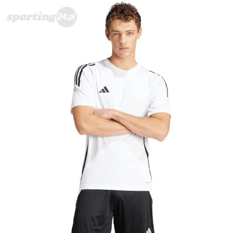 Koszulka męska adidas Tiro 24 Jersey biała IS1019 Adidas teamwear Koszulka męska adidas Tiro 24 Jersey biała IS1019 Adidas teamwear