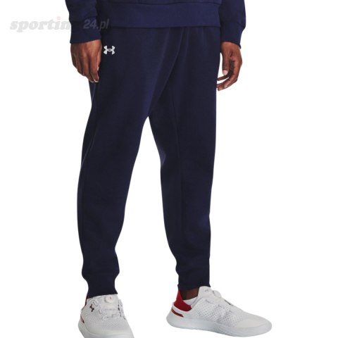 Spodnie męskie Under Armour Rival Fleece Joggers granatowe 1379774 410 Under Armour