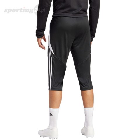 Spodnie męskie adidas Tiro 24 3/4 czarne IJ7671 Adidas teamwear Spodnie męskie adidas Tiro 24 3/4 czarne IJ7671 Adidas teamwear