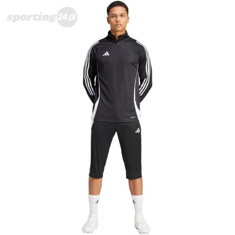 Spodnie męskie adidas Tiro 24 3/4 czarne IJ7671 Adidas teamwear Spodnie męskie adidas Tiro 24 3/4 czarne IJ7671 Adidas teamwear