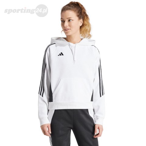 Bluza damska adidas Tiro 24 Hooded biała IR7508 Adidas teamwear Bluza damska adidas Tiro 24 Hooded biała IR7508 Adidas teamwear