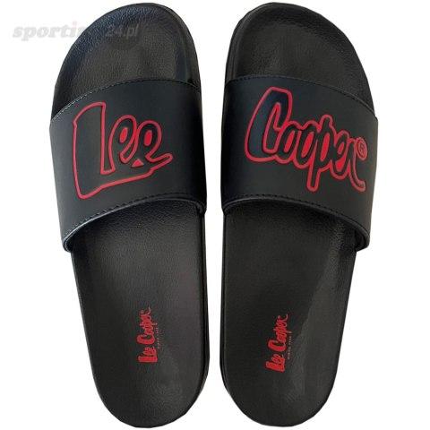Klapki męskie Lee Cooper czarno-czerwone LCW-24-42-2484MC Lee Cooper Klapki męskie Lee Cooper czarno-czerwone LCW-24-42-2484MC Lee Cooper