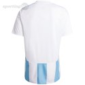 Koszulka męska adidas Striped 24 Jersey biało-błękitna IW4555 Adidas teamwear Koszulka męska adidas Striped 24 Jersey biało-błękitna IW4555 Adidas teamwear