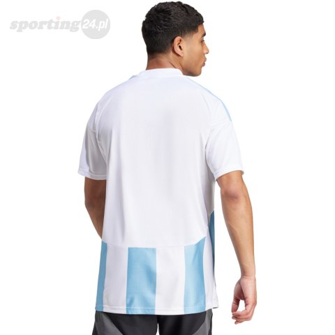Koszulka męska adidas Striped 24 Jersey biało-błękitna IW4555 Adidas teamwear Koszulka męska adidas Striped 24 Jersey biało-błękitna IW4555 Adidas teamwear