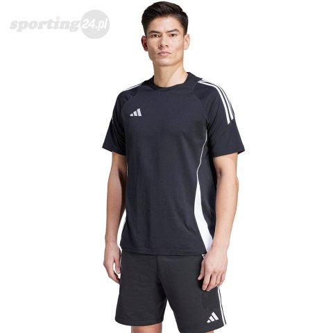 Koszulka męska adidas Tiro 24 Sweat czarna IJ9954 Adidas teamwear Koszulka męska adidas Tiro 24 Sweat czarna IJ9954 Adidas teamwear