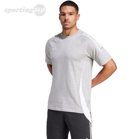 Koszulka męska adidas Tiro 24 Sweat szara IR9348 Adidas teamwear Koszulka męska adidas Tiro 24 Sweat szara IR9348 Adidas teamwear