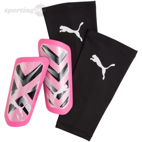 Ochraniacze piłkarskie Puma Ultra Light Sleeve różowo-czarne 30873 08 Puma Ochraniacze piłkarskie Puma Ultra Light Sleeve różowo-czarne 30873 08 Puma