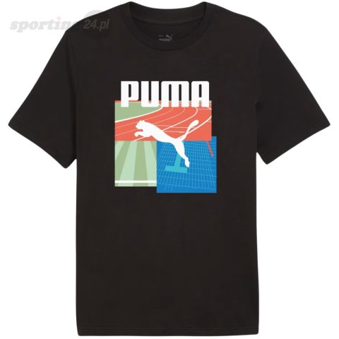 Koszulka męska Puma Graphics Summer Sports Tee II czarna 627909 01 Puma Koszulka męska Puma Graphics Summer Sports Tee II czarna 627909 01 Puma
